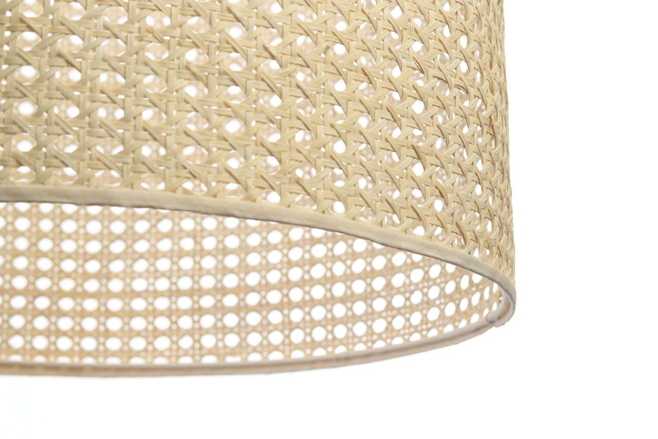 Wisząca lampa Meissa w stylu boho z plecionki z palmy rotangowej