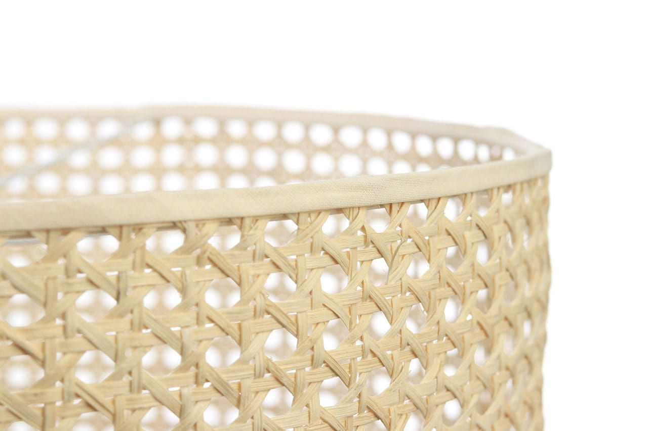 Wisząca lampa Meissa w stylu boho z plecionki z palmy rotangowej