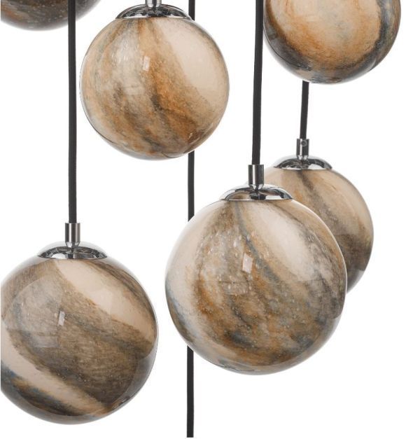 Wisząca lampa Mikara o długości 1,5 m z marmurowym efektem