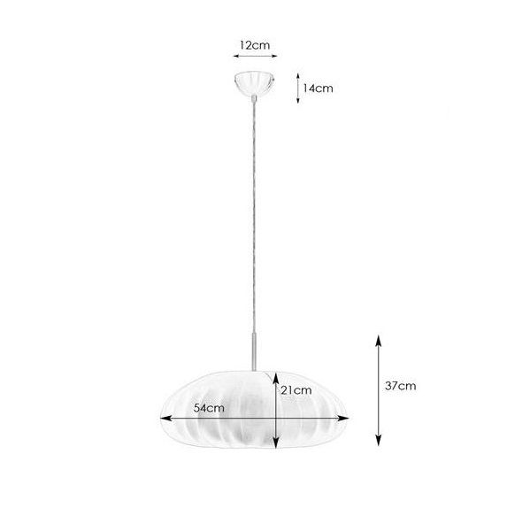 Wisząca lampa Mist z białym abażurem