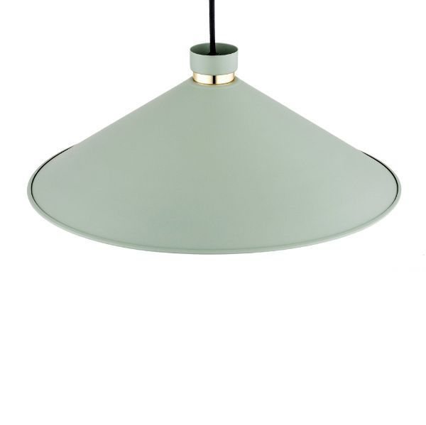 Wisząca lampa Nashville w kolorze szałwii z szerokim kloszem