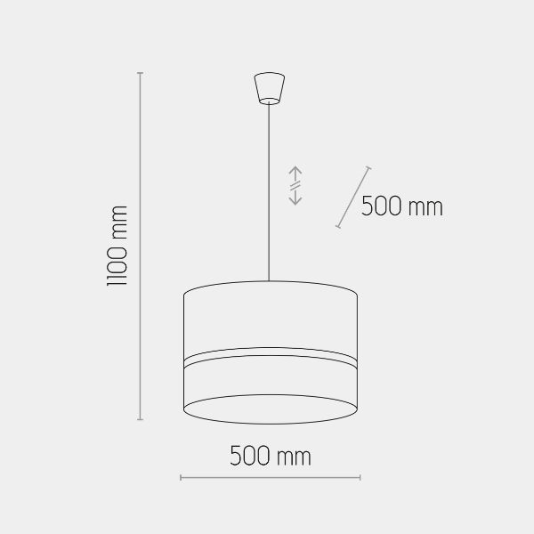 Wisząca lampa Paglia M z białym abażurem i rattanowymi akcentami