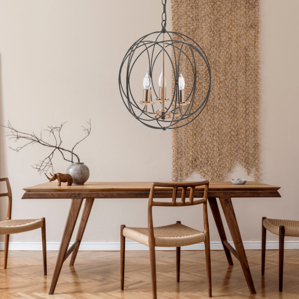 Wisząca lampa Phoenix w kolorach czerni i złota