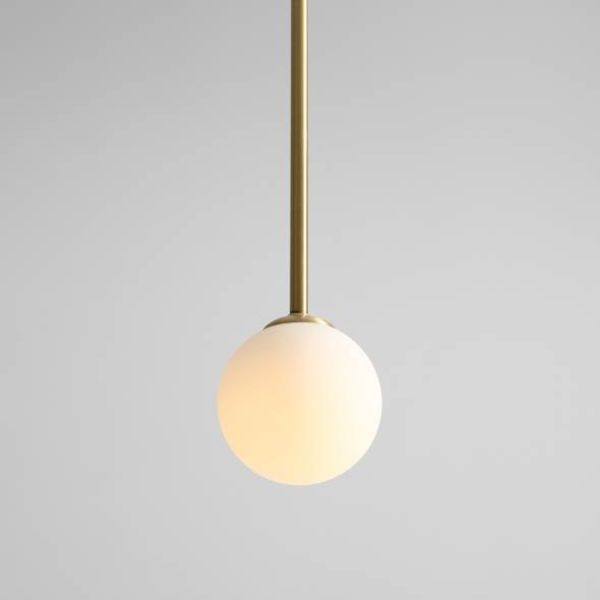 Wisząca lampa Pinne L w kolorze mosiądzu