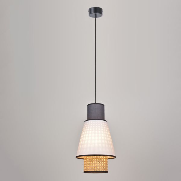 Wisząca lampa Singapour XS w kolorach bieli i antracytu