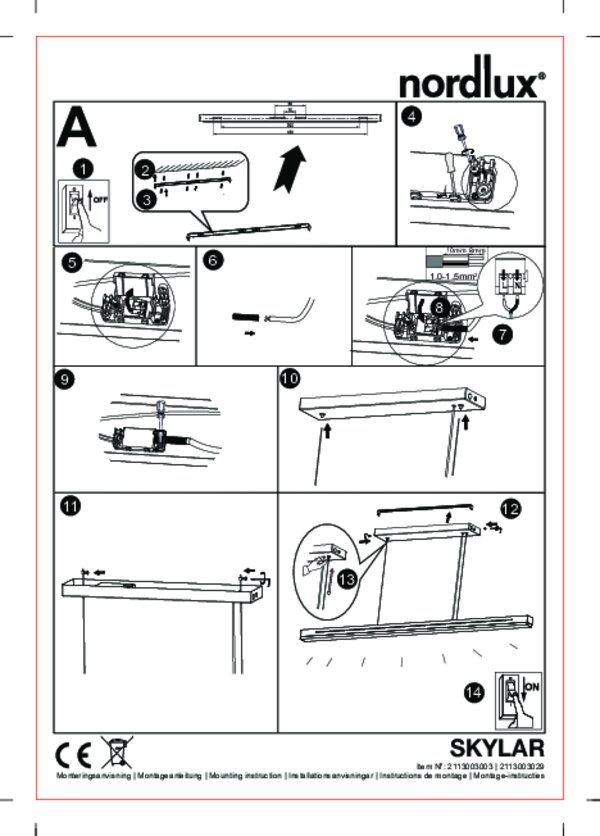 Wisząca lampa Skylar w czarnym kolorze od Nordlux z funkcją MoodMaker