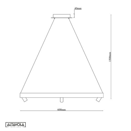 Wisząca lampa Spectra z trzema reflektorami LED