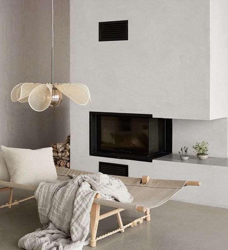 Wisząca lampa Styrka z włókna bananowego