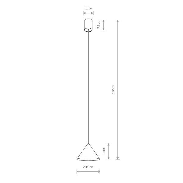 Wisząca lampa Zenith S w kolorze ciemnej zieleni