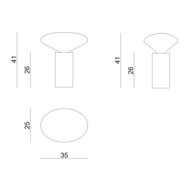 Wysoka biała lampa stołowa Cocoon Big