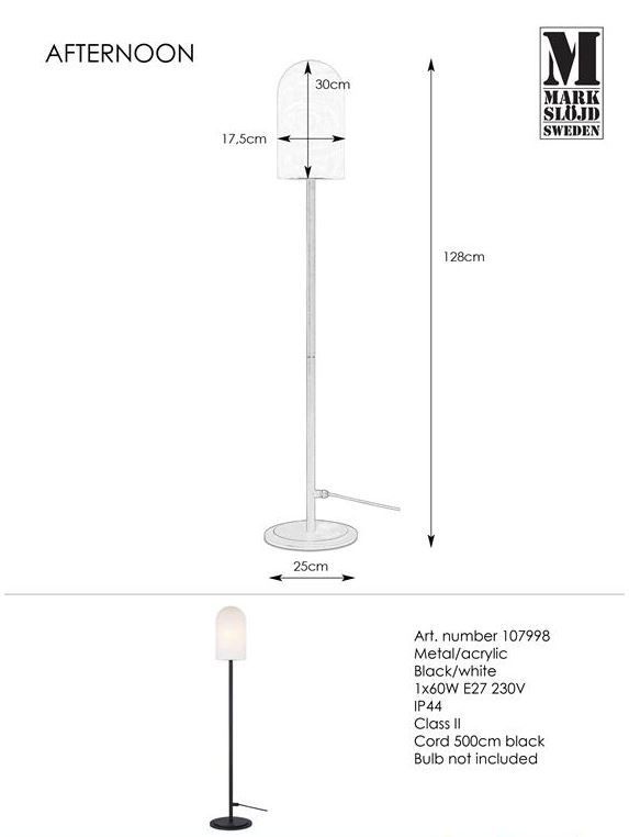 Wysoka lampa podłogowa Afternoon idealna na taras