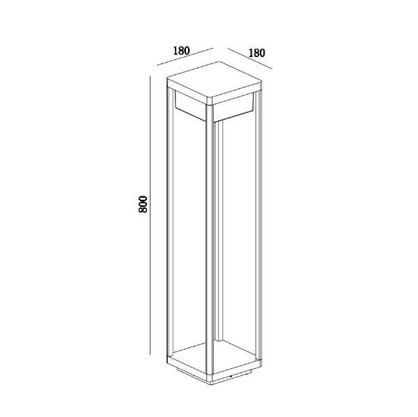 Wysoka latarnia ogrodowa Baker Street o klasie szczelności IP65