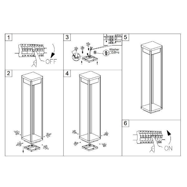 Wysoka latarnia ogrodowa Baker Street o klasie szczelności IP65