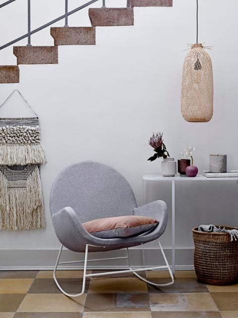 Wysoka wisząca lampa Bamboo w stylu boho