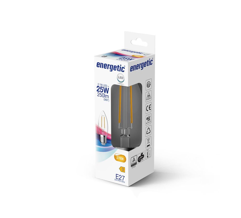 Zestaw 10 transparentnych żarówek LED C35 – Nordlux, 2700K