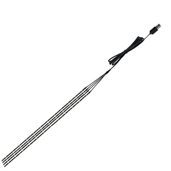 Zestaw 4 lamp LED do parasola ogrodowego, 4 sztuki po 40 cm każda