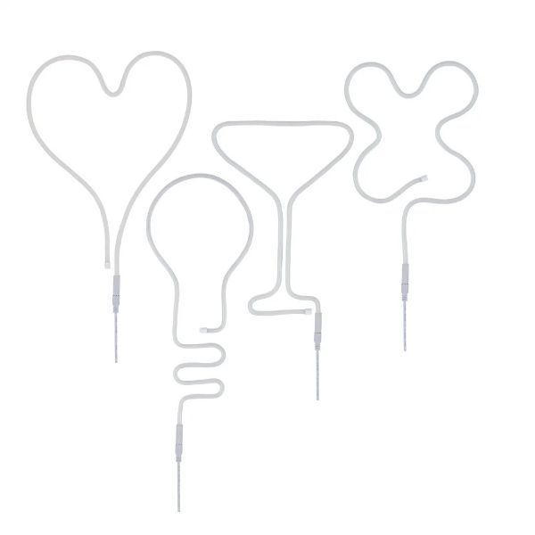 Zestaw czterech kolorowych węży świetlnych Neon Colorflex