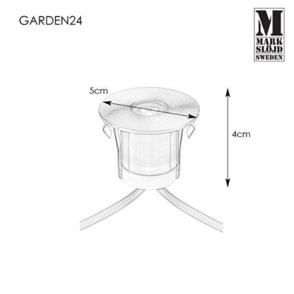 Zestaw trzech oczek podłogowych LED Garden 24