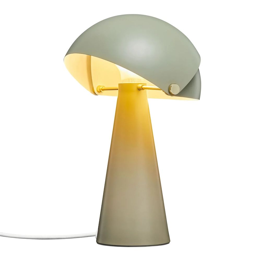 Zielona stołowa lampa Align od DFTP z regulowanym kloszem