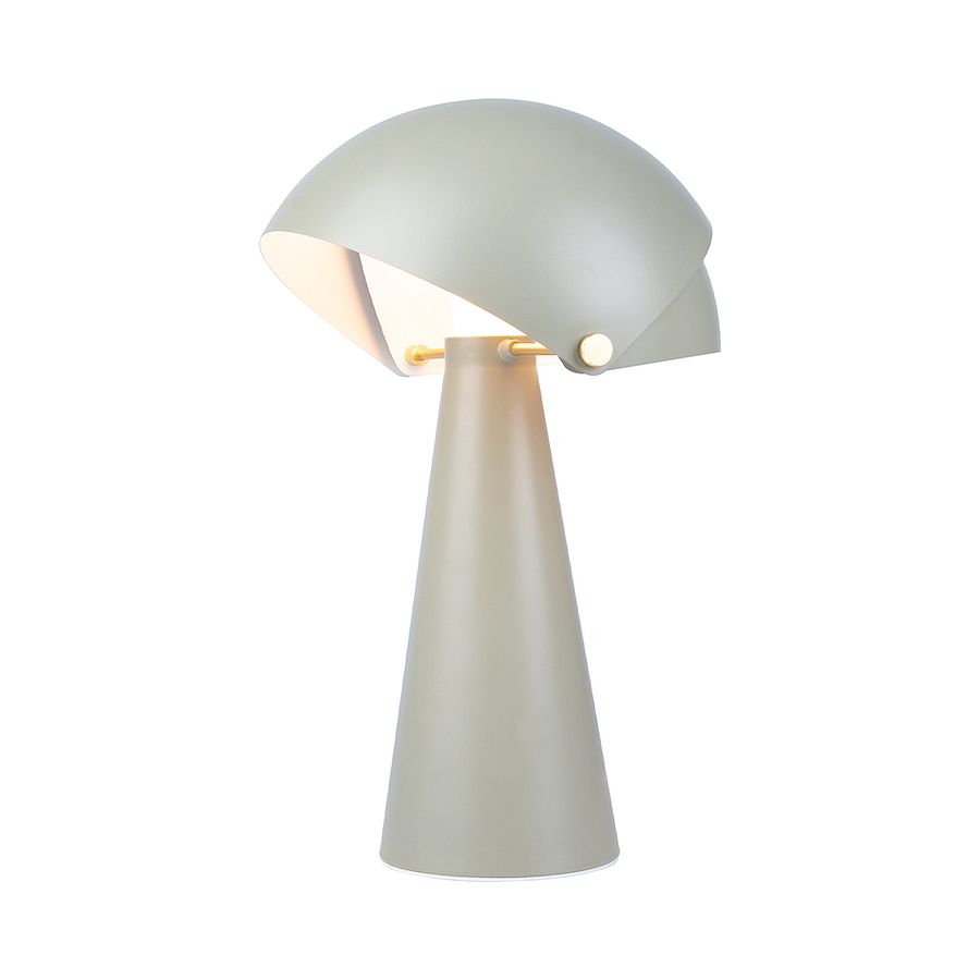 Zielona stołowa lampa Align od DFTP z regulowanym kloszem