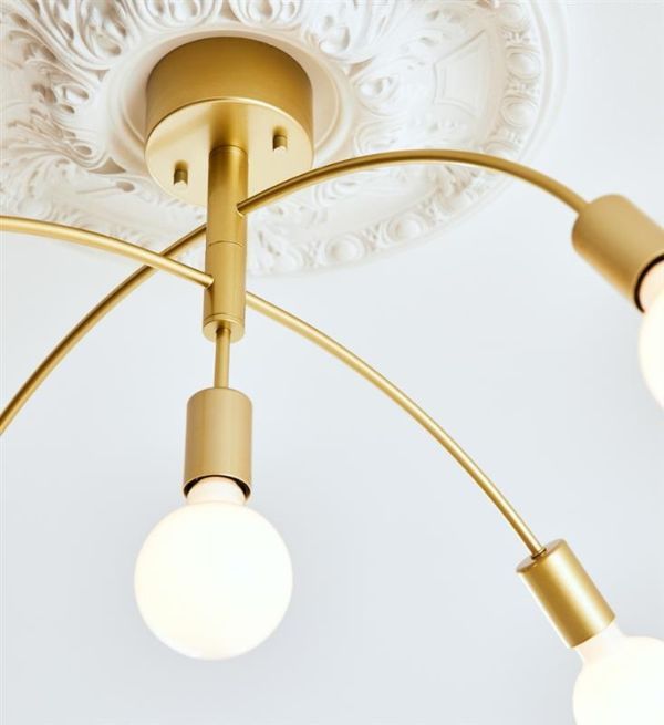 Złota lampa sufitowa Cygnus