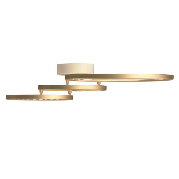 Złota lampa sufitowa lub kinkiet Collage z ażurowymi kloszami i oświetleniem LED