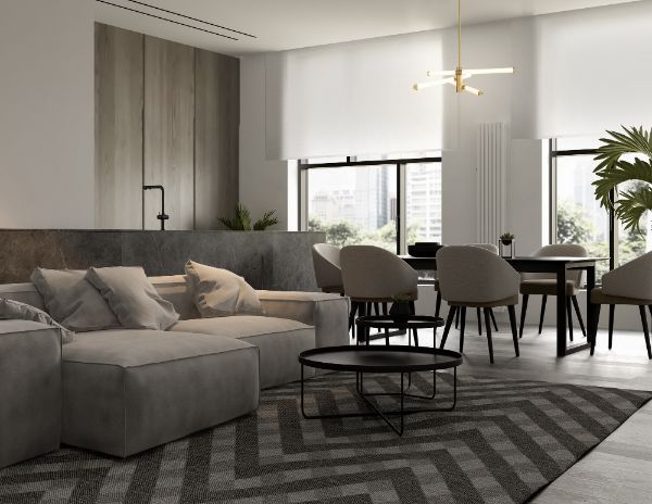 Złota lampa wisząca Axis S w eleganckim stylu LED