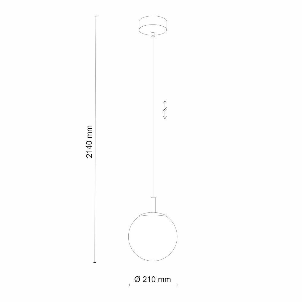 Złota lampa wisząca Cadix S.