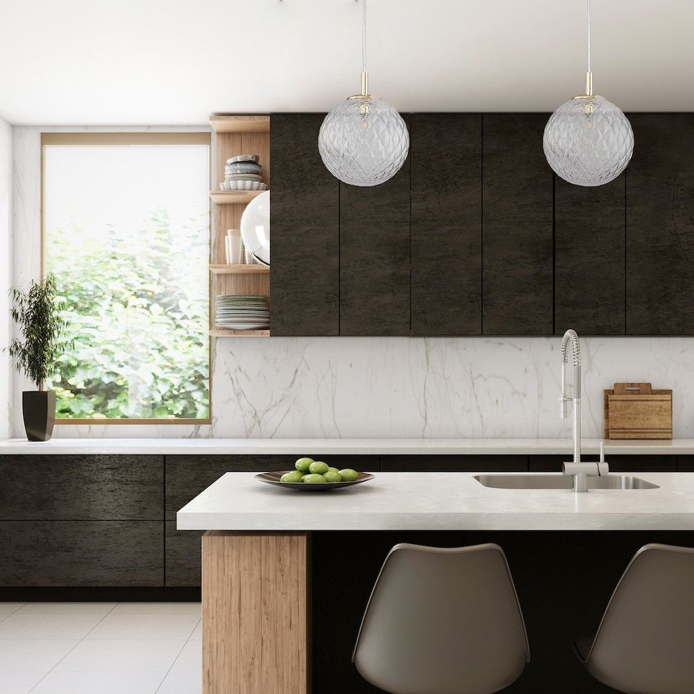 Złota lampa wisząca Cadix S.