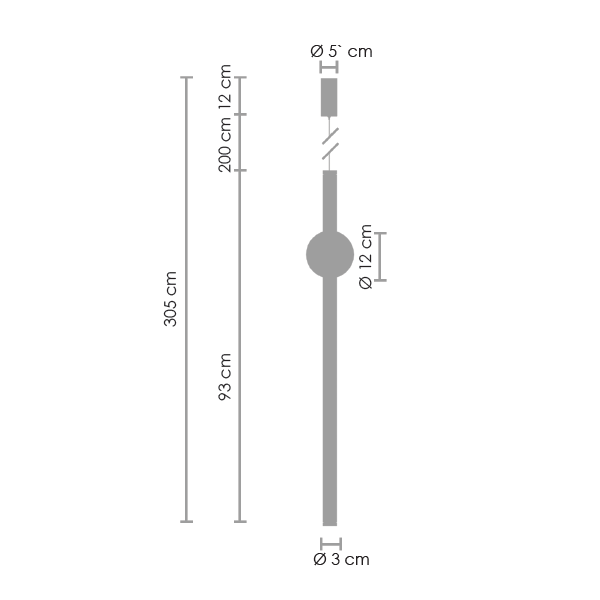 Złota lampa wisząca LED O-Line - L o wysokości 93 cm