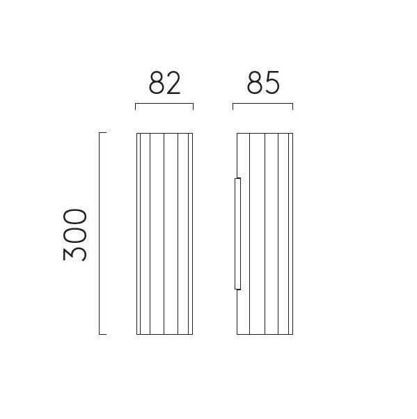 Złoty geometryczny kinkiet Hashira 300