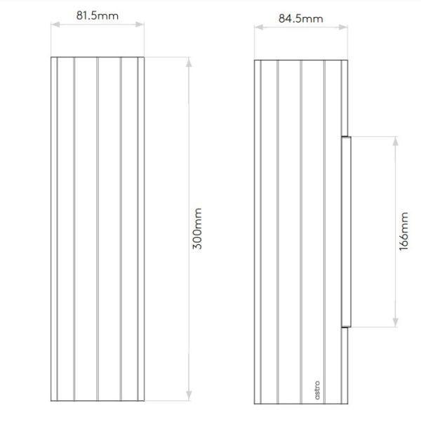 Złoty geometryczny kinkiet Hashira 300