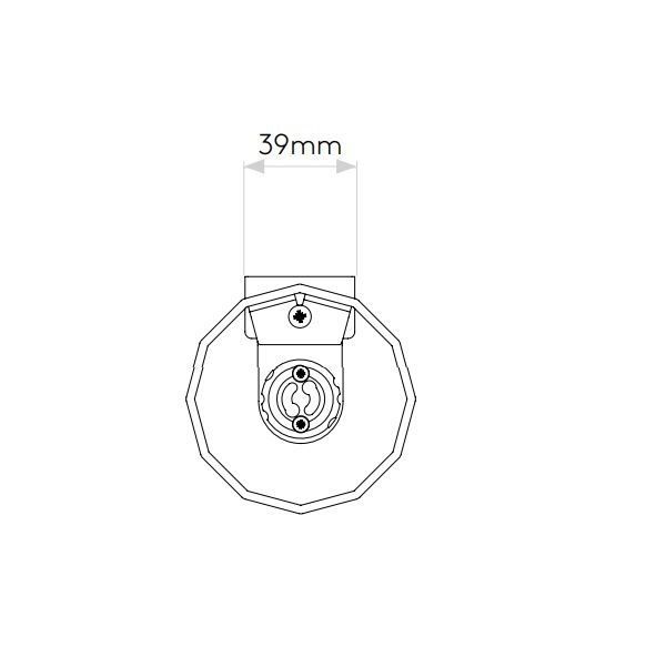 Złoty geometryczny kinkiet Hashira 300