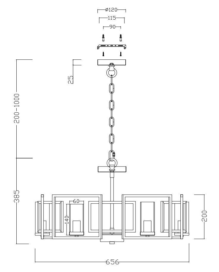 Złoty geometryczny żyrandol Bowi o efektownym designie