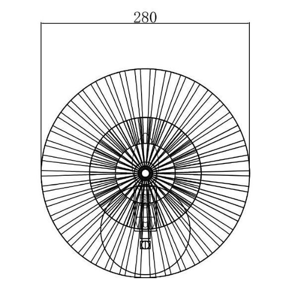 Złoty kinkiet Aster ze szkła