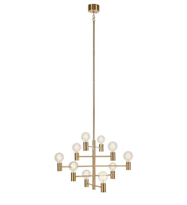 Złoty żyrandol Paris o oryginalnym designie