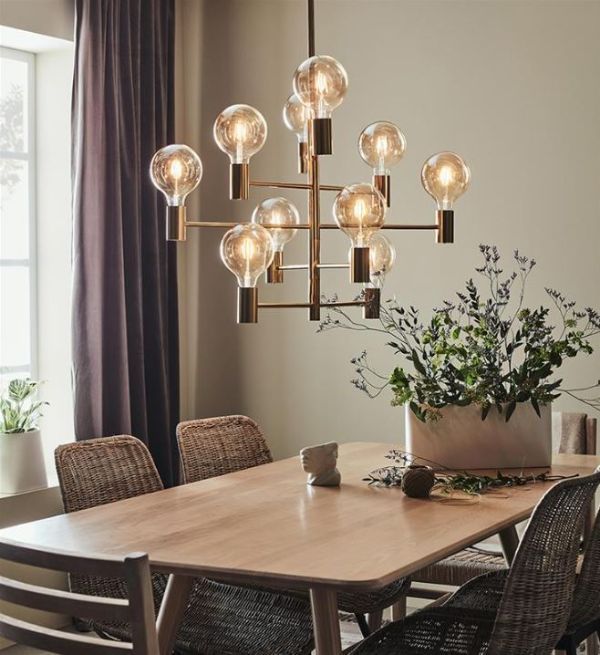 Złoty żyrandol Paris o oryginalnym designie