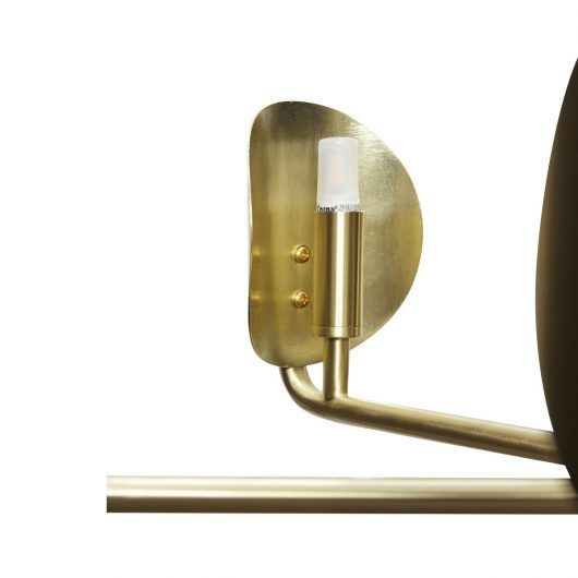 Złoty żyrandol Pomp z możliwością regulacji wysokości