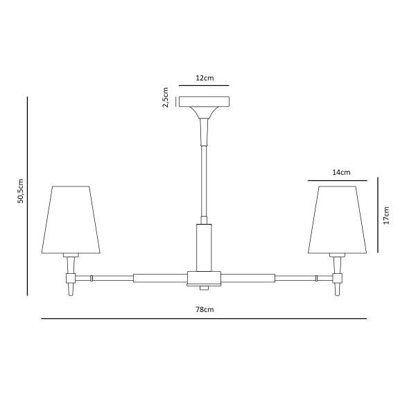 Złoty żyrandol Zaragoza o eleganckim designie