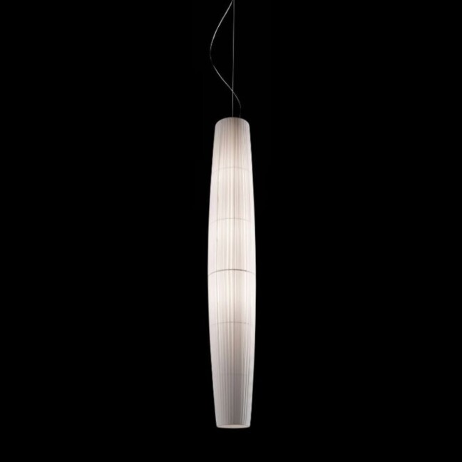 Biała lampa wisząca Maxi S/02 z montażem górnym