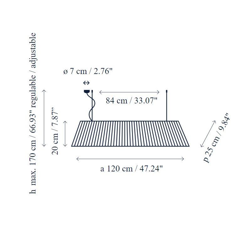 Plisowana biała lampa wisząca Mei 120
