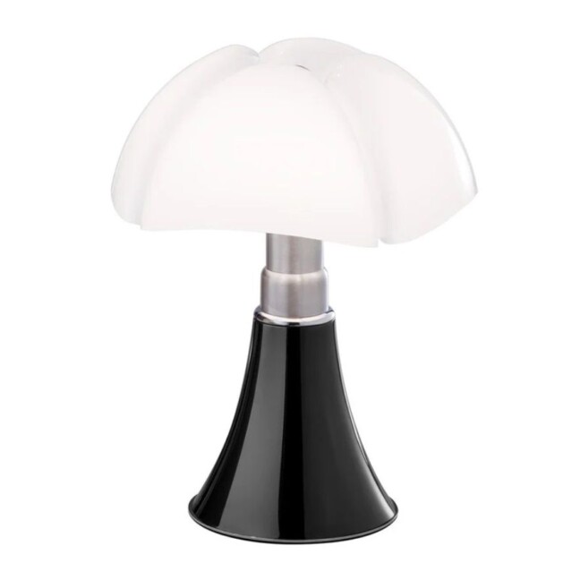 Brązowa, przenośna lampa stołowa Minipipistrello