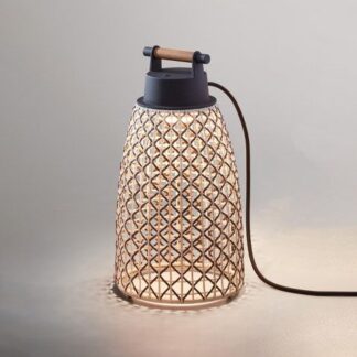 Brązowa przenośna lampa ogrodowa Nans M/41 Outdoor