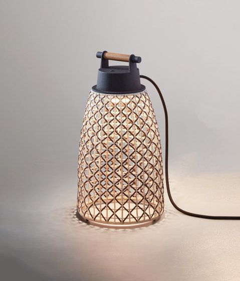 Brązowa przenośna lampa ogrodowa Nans M/41 Outdoor