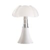 Biała średnia lampa stołowa Pipistrello LED