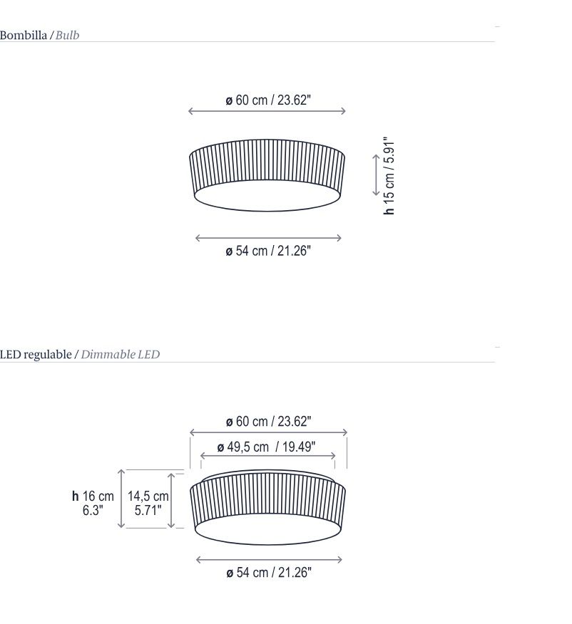 Biała sufitowa lampa Plafonet 60 LED
