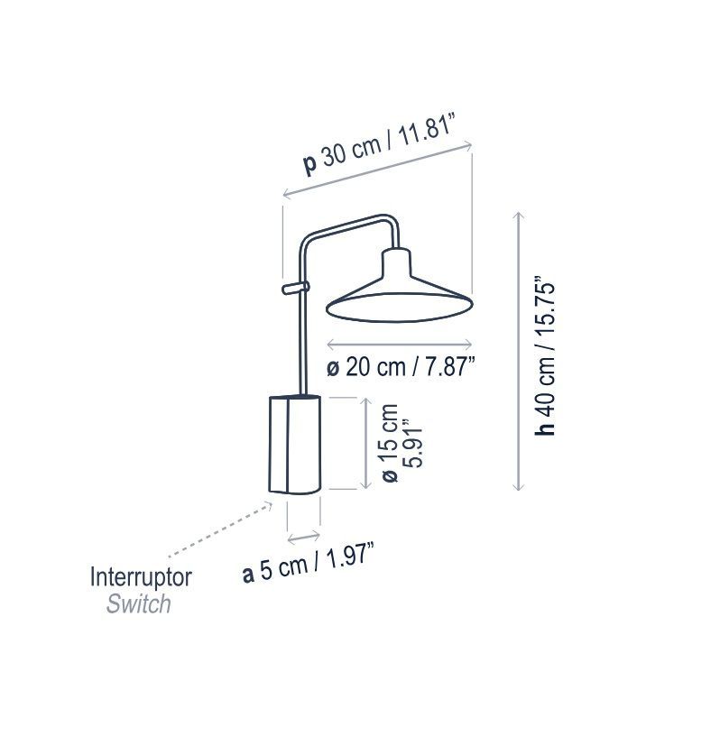 Loftowy kinkiet Platet A/02 w kolorze terakoty