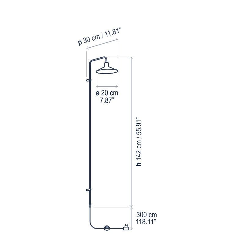 Kinkiet Platet A/05 w kolorze terracota ze ściemniaczem