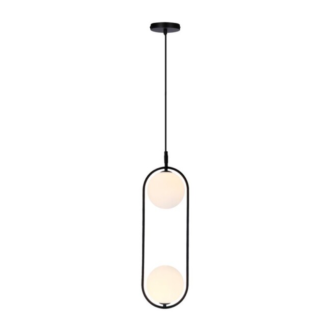 Czarna wisząca lampa Cordel idealna do jadalni
