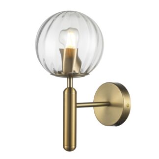 Kinkiet Palla w transparentnym wykończeniu, idealny do sypialni